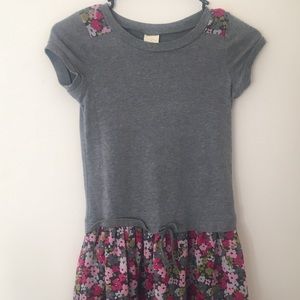 Gray and Floral Girls Dress